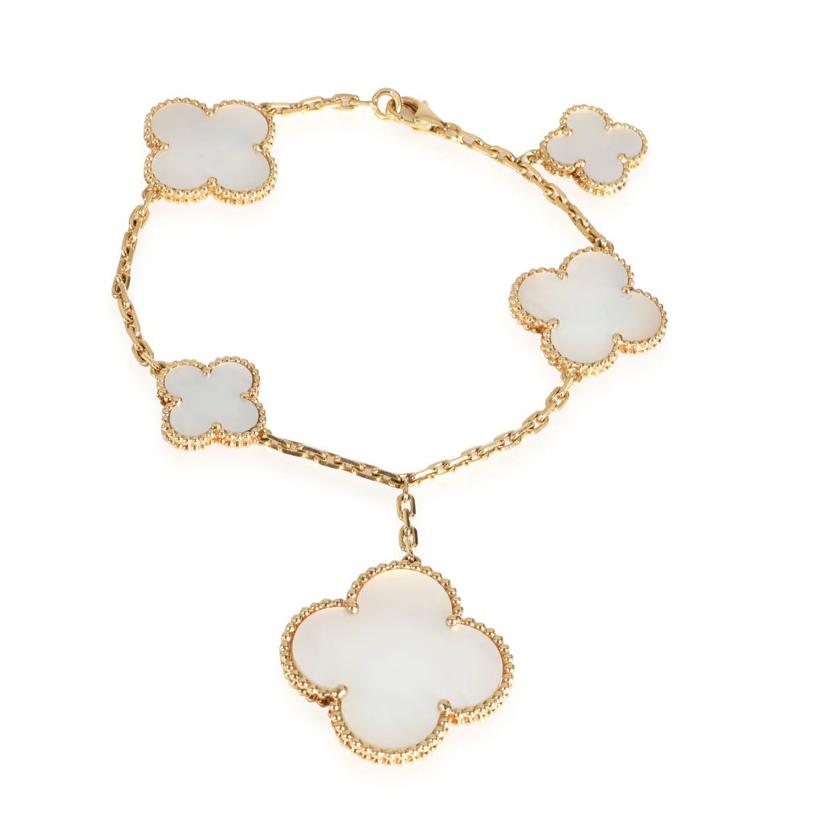[Royal Jewelry]MAGIC CLOVER MOP GOLD BRACELET 5 MOTIFS