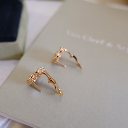 [Royal Jewelry]LUCKY PINK GOLD WHITE MOP EARRINGS