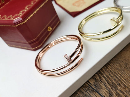 [Royal Jewelry]JUSTE BRACELET 3.5MM DOUBLE ROW DIAMOND