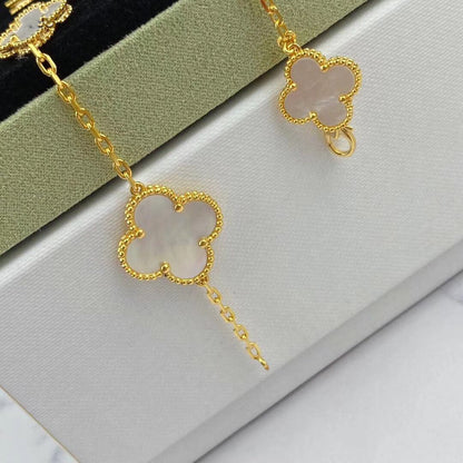 [Royal Jewelry]MAGIC CLOVER MOP GOLD BRACELET 5 MOTIFS