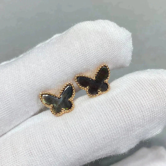 [Royal Jewelry]BUTTERFLY DARK MOP  EARRINGS
