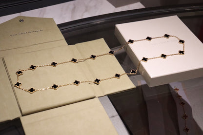 [Royal Jewelry]CLOVER 20 MOTIFS ONYX ROSE GOLD