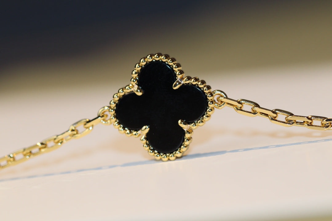[Royal Jewelry]CLOVER 20 MOTIFS ONYX ROSE GOLD