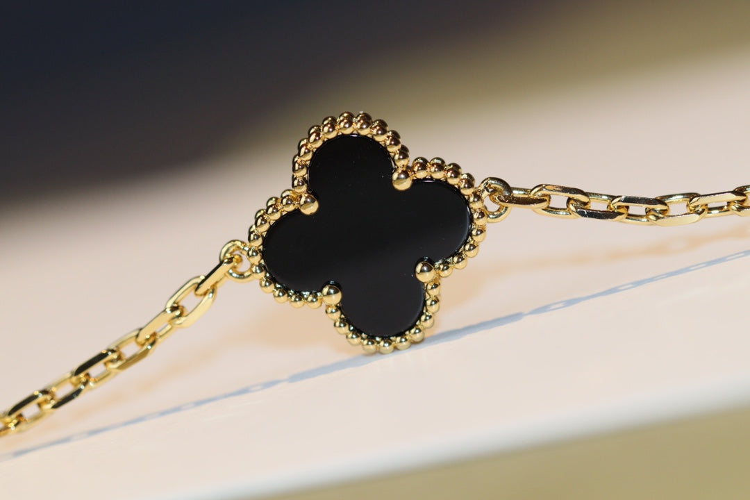 [Royal Jewelry]CLOVER 20 MOTIFS ONYX ROSE GOLD