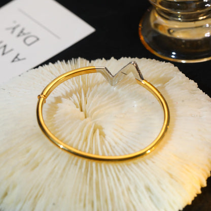 [Royal Jewelry]VOLTE UPSITE DOWN GOLD DIAMOND BRACELET