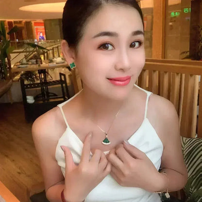 [Royal Jewelry]CLOVER MEDIUM 1 MOTIFS MALACHITE  EARRINGS