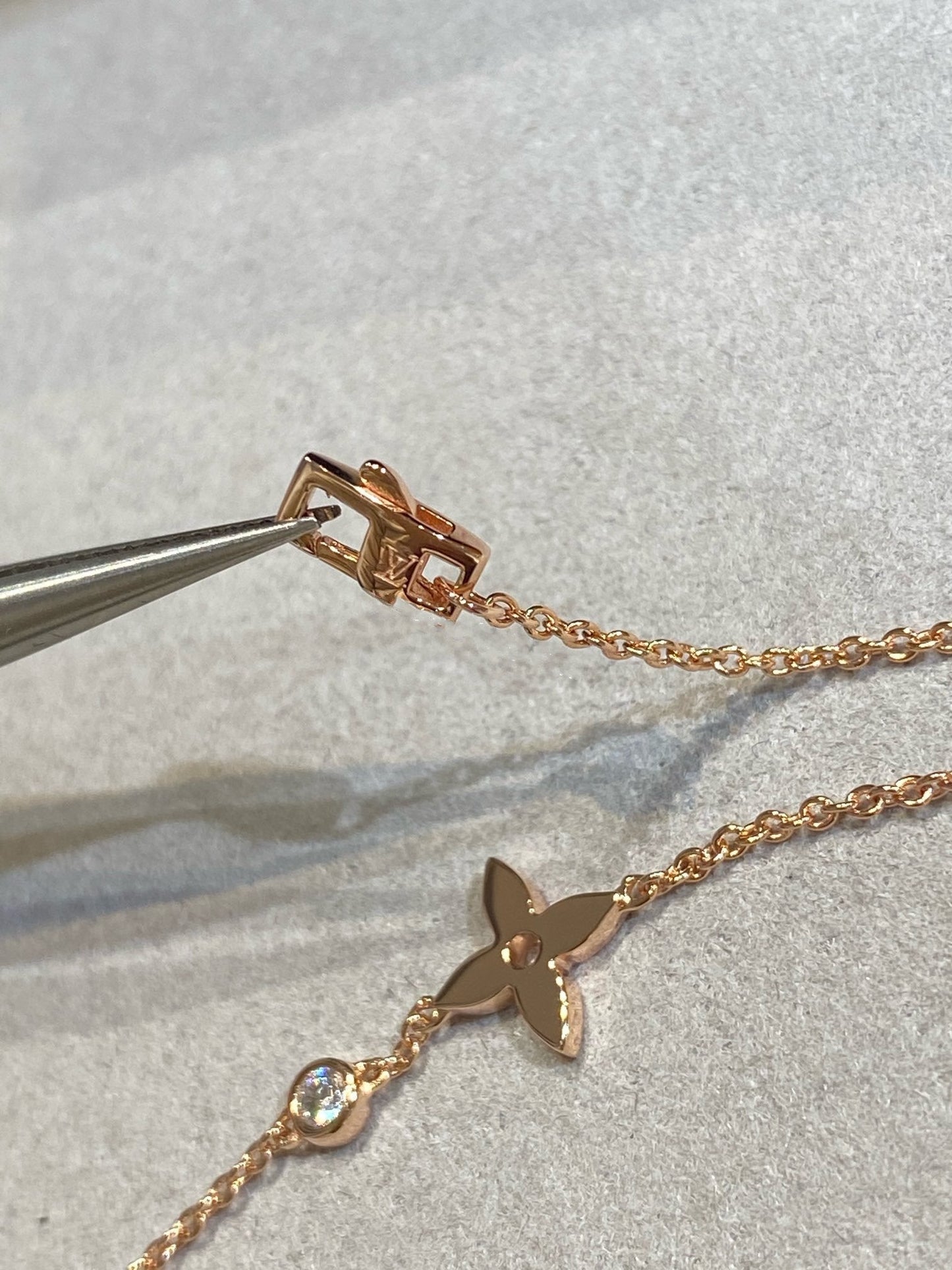 [ロイヤルジュエリー]スターダイヤモンドピンクゴールドブレスレット