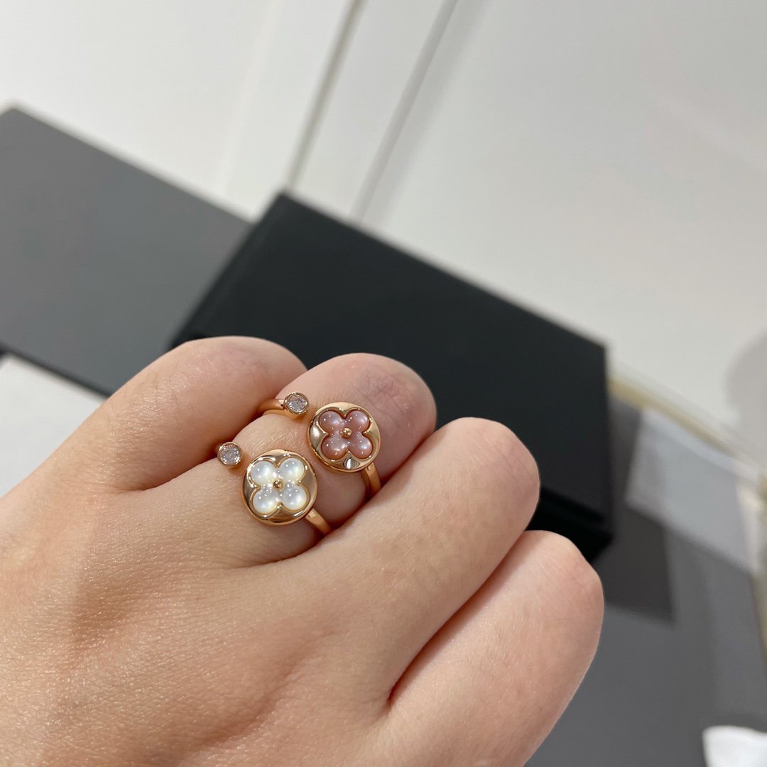[Royal Jewelry]Bague SUN 1 DIAMANT NACRE ROSE