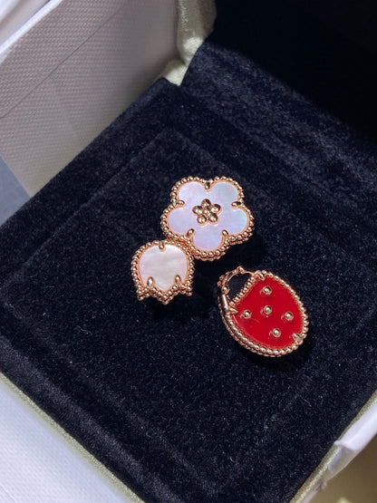 [Royal Jewelry]LUCKY 3 MOTIF ROSE GOLD RING