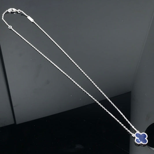[Royal Jewelry]CLOVER PIETERSITE SILVER LONG NECKLACE