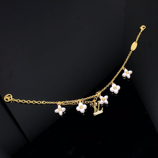 [Royal Jewelry]LOGO 6 MOTIF STAR AND SUN GOLD BRACELET