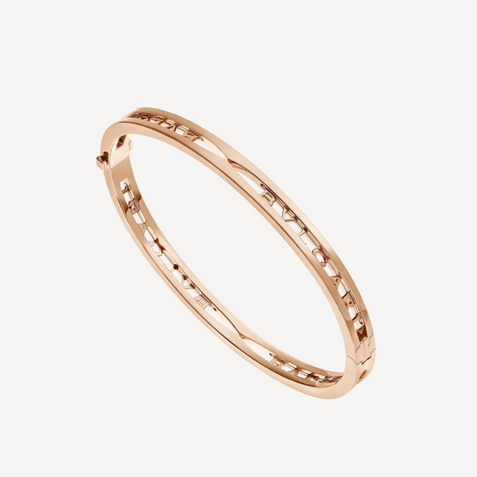 [Royal Jewelry]ZERO 1 SPIRAL LOGO PINK GOLD BRACELET