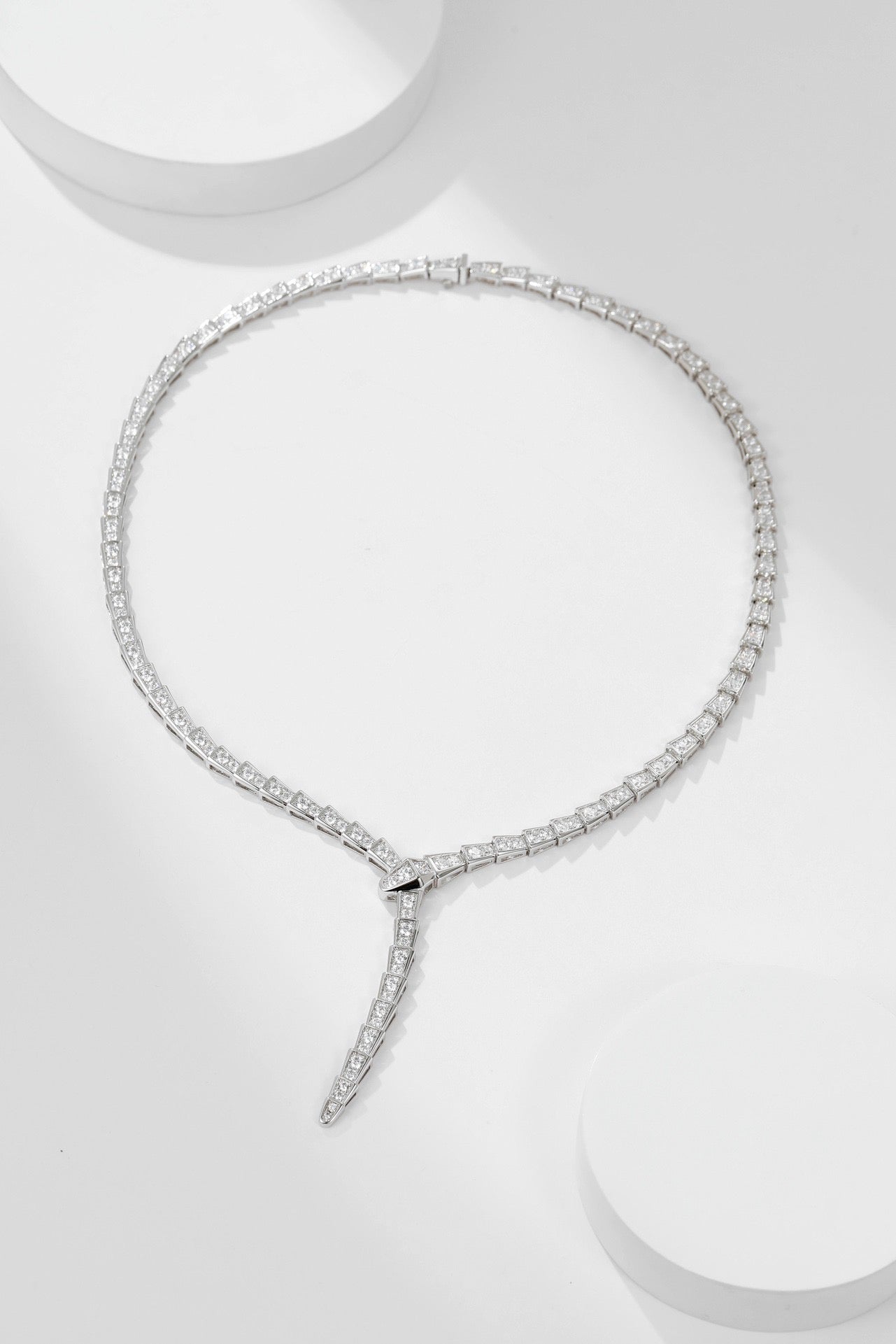 [Royal Jewelry]SERPENTI NECKLACE SILVER DIAMOND