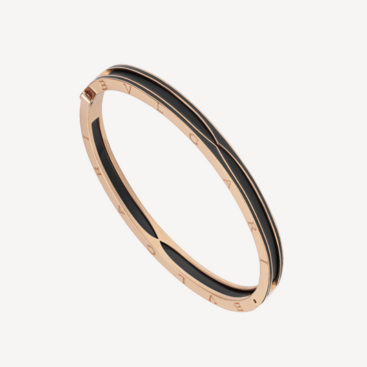[Royal Jewelry]ZERO 1 PINK GOLD WITH MATTE BLACK CERAMIC BRACELET