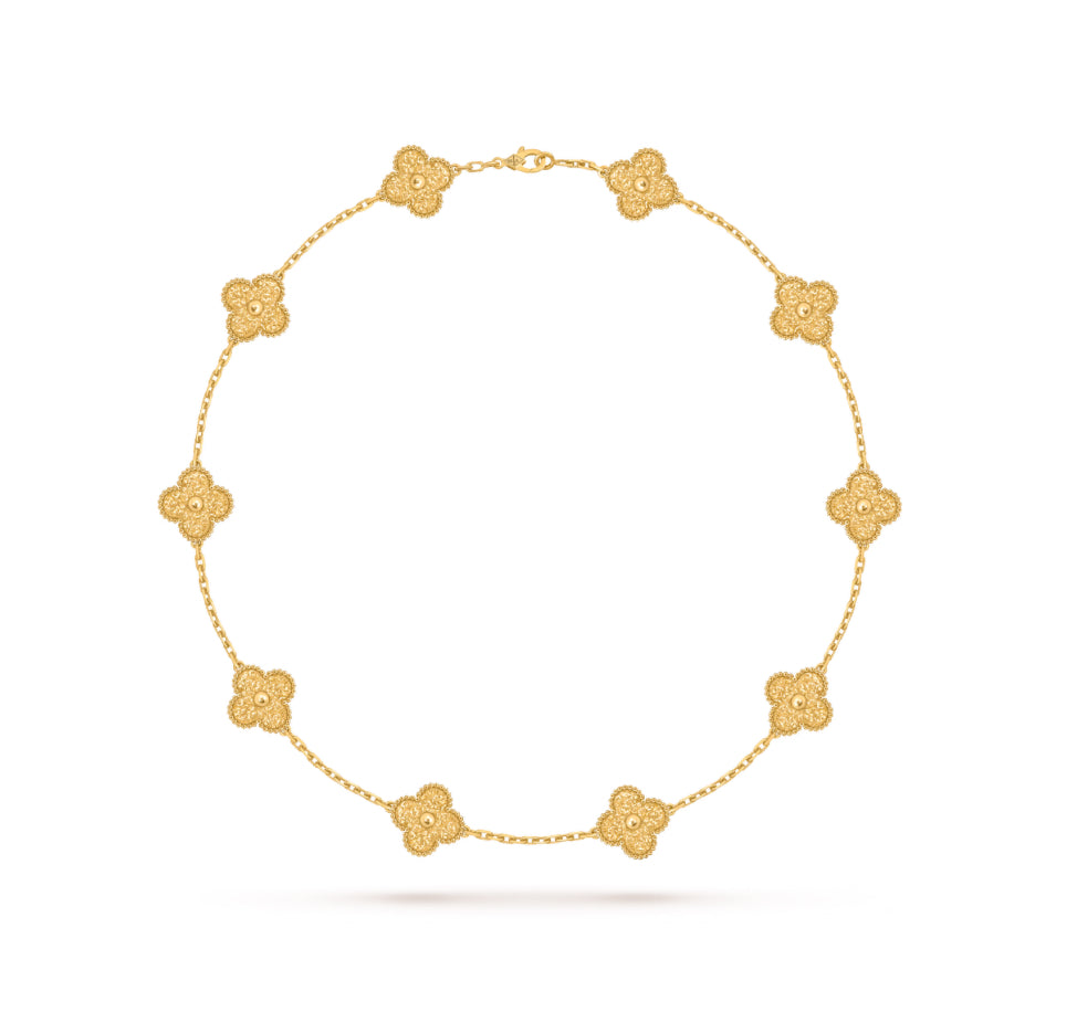 [Royal Jewelry]CLOVERS THE 10-MOTIFS NECKLACE