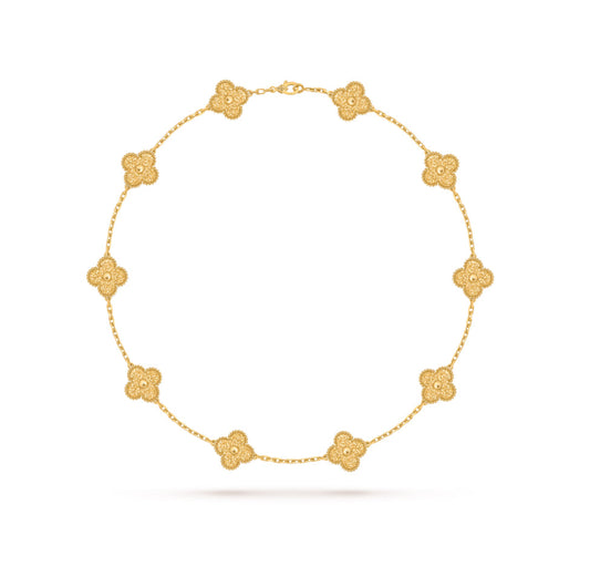 [Royal Jewelry]CLOVERS THE 10-MOTIFS NECKLACE