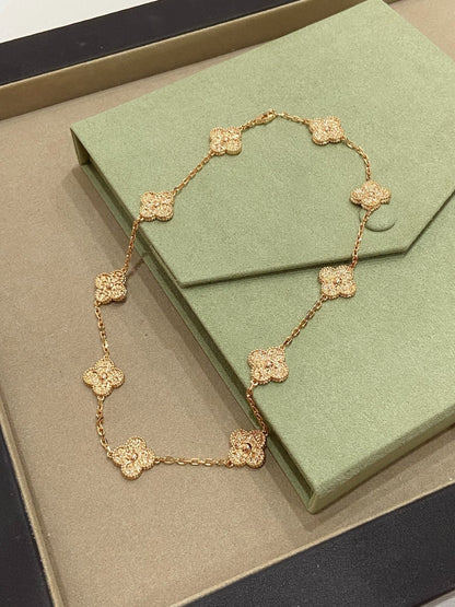 [Royal Jewelry]CLOVERS THE 10-MOTIFS NECKLACE