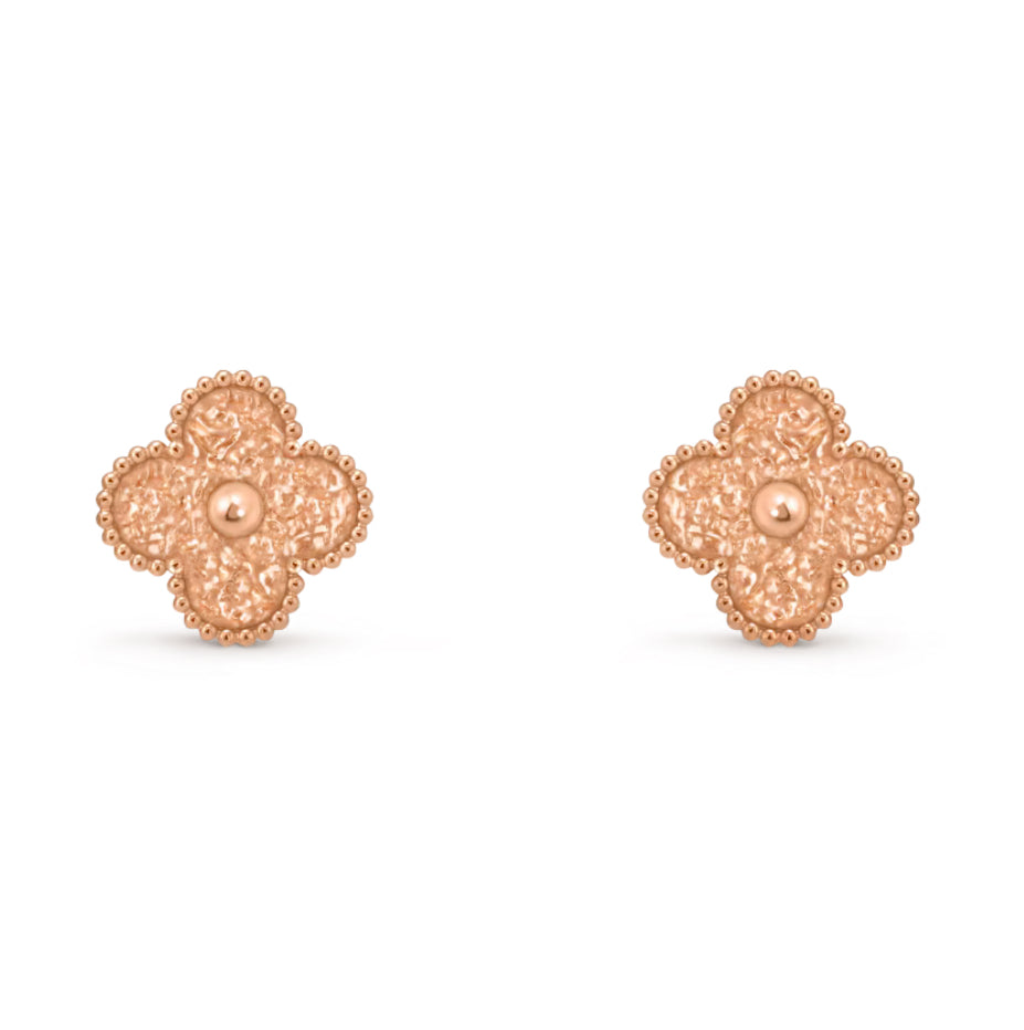 [Royal Jewelry]CLOVER MEDIUM 1 MOTIFS LAVA EARRINGS
