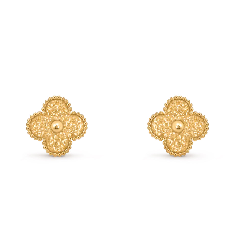 [Royal Jewelry]CLOVER MEDIUM 1 MOTIFS LAVA EARRINGS