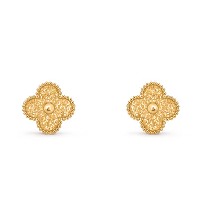 [Royal Jewelry]CLOVER MEDIUM 1 MOTIFS LAVA EARRINGS