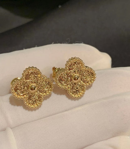 [Royal Jewelry]CLOVER MEDIUM 1 MOTIFS LAVA EARRINGS