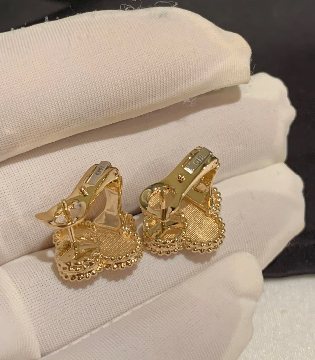 [Royal Jewelry]CLOVER MEDIUM 1 MOTIFS LAVA EARRINGS