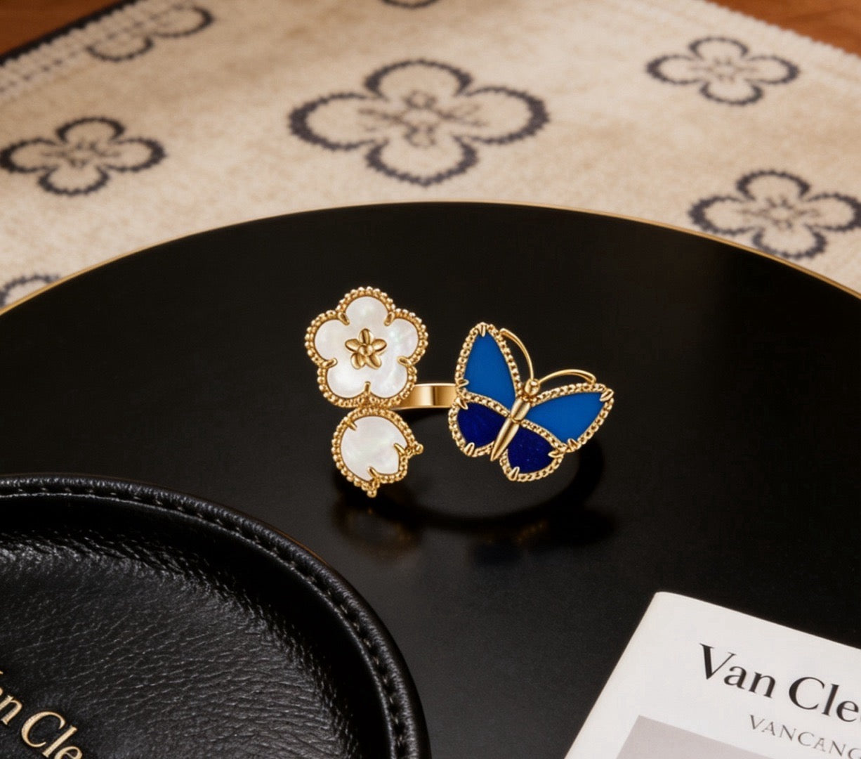 [Royal Jewelry]LUCKY 3 MOTIF GOLD RING