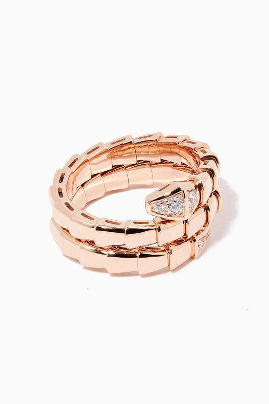 [Royal Jewelry]SERPENTS DOUBLE ROW DIAMOND RING