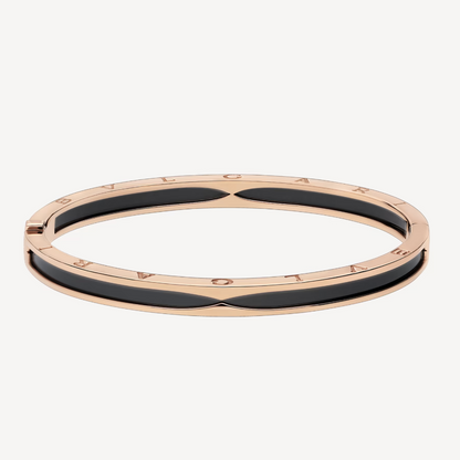 [Royal Jewelry]ZERO 1 PINK GOLD WITH BLACK CERAMIC BRACELET