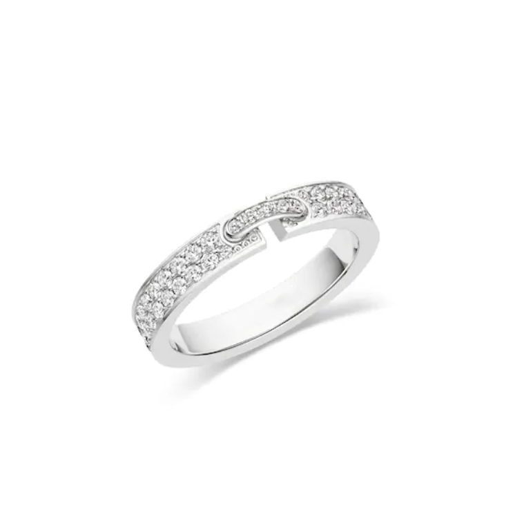 [Royal Jewelry]ALLIANCE LIENS VIDENCE PAVED DIAMOND 4MM RING