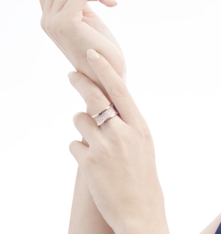 [Royal Jewelry]ZERO 1 WITH PAVED DIAMONDS ON THE SPIRAL RING