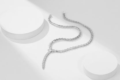 [Royal Jewelry]SERPENTI NECKLACE SILVER DIAMOND