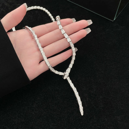 [Royal Jewelry]SERPENTI NECKLACE SILVER DIAMOND