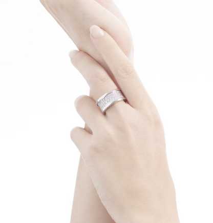 [Royal Jewelry]ZERO 1 WITH PAVED DIAMONDS ON THE SPIRAL RING