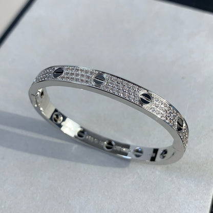 [ロイヤルジュエリー]ラブブレスレット 6.1MM ダイヤモンドパヴェセラミック