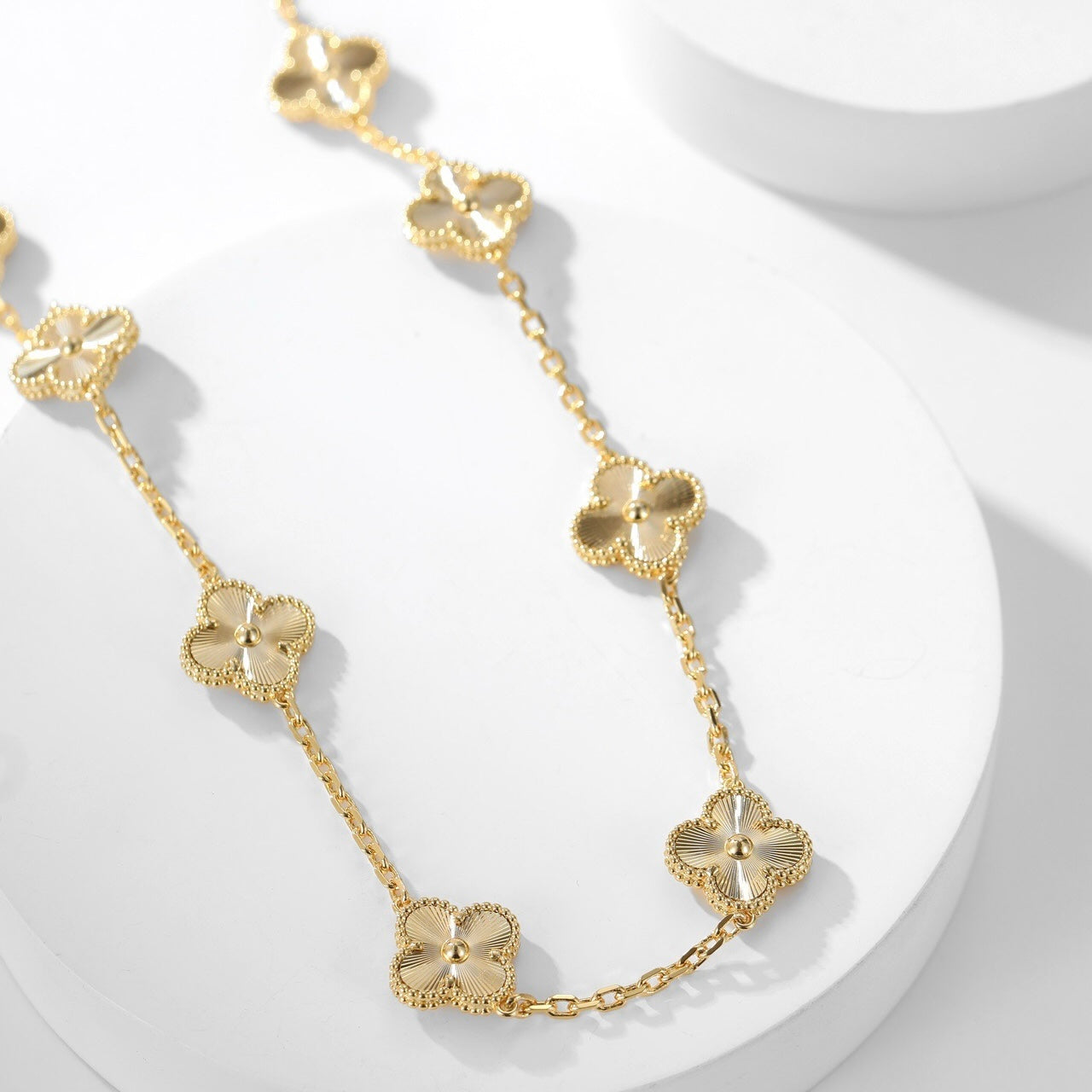 [Royal Jewelry]CLOVERS THE 10-MOTIFS LASER NECKLACE