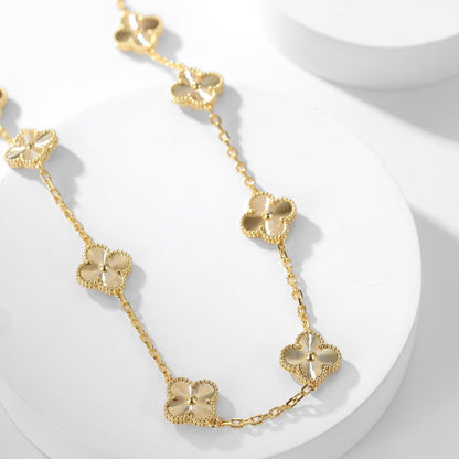 [Royal Jewelry]CLOVERS THE 10-MOTIFS LASER NECKLACE