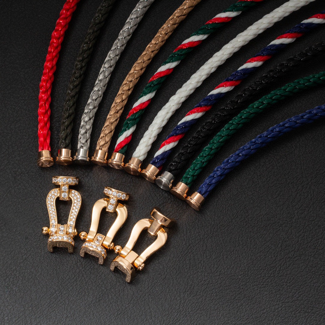 [Royal Jewelry]FORCE LARGE HORSESHOE FULL DIAMOND BRACELET ROSE GOLD