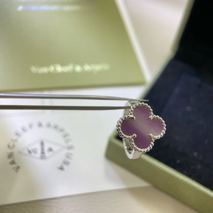 [Royal Jewelry]CLOVER  PURPLE VIOLET RING