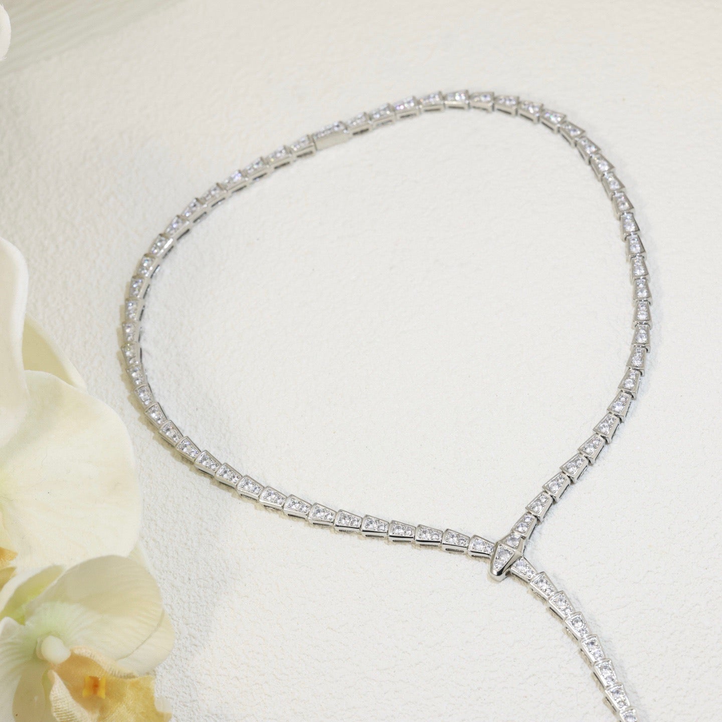 [Royal Jewelry]SERPENTI NECKLACE SILVER DIAMOND
