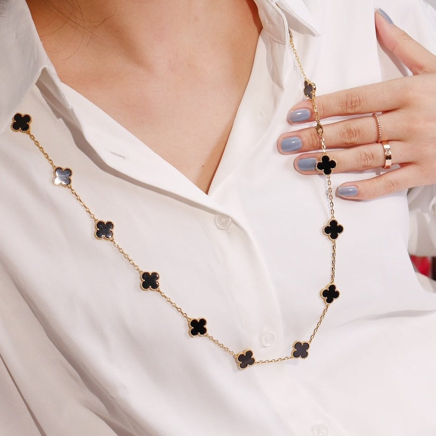 [Royal Jewelry]CLOVER 20 MOTIFS ONYX ROSE GOLD