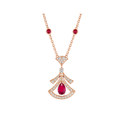 [Royal Jewelry]DREAM NECKLACE CARNELIAN DIAMOND PINK GOLD