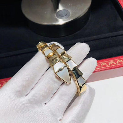 [ロイヤルジュエリー]セルペンティ ブレスレット マザーオブパール ゴールド