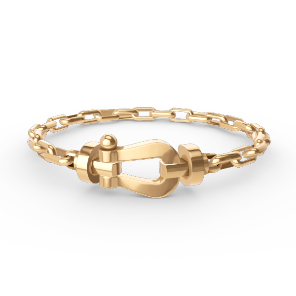 [Royal Jewelry]FORCE LARGE HORSESHOE CLASP  METAL BRACELET