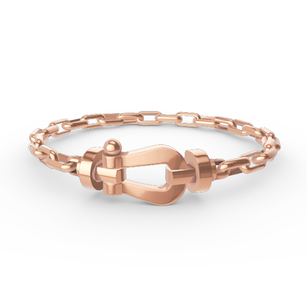 [Royal Jewelry]FORCE LARGE HORSESHOE CLASP  METAL BRACELET