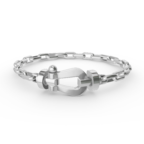 [Royal Jewelry]FORCE LARGE HORSESHOE CLASP  METAL BRACELET