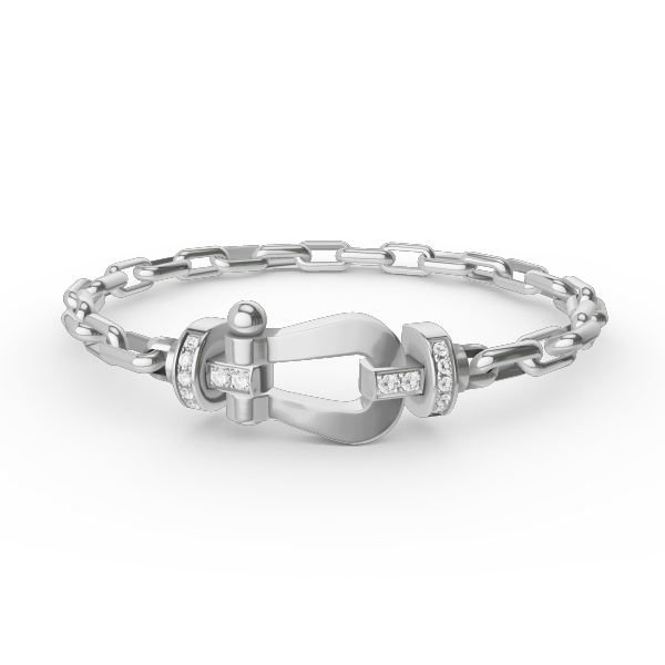 [Royal Jewelry]FORCE LARGE HORSESHOE CLASP  METAL BRACELET