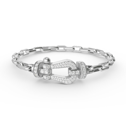 [Royal Jewelry]FORCE LARGE HORSESHOE CLASP  METAL BRACELET