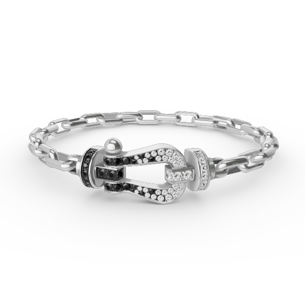 [Royal Jewelry]FORCE LARGE HORSESHOE CLASP  METAL BRACELET