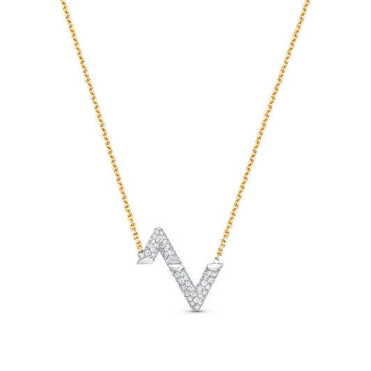 [Royal Jewelry]COLLIER PENDENTIF VOLT EN ARGENT ET DIAMANTS